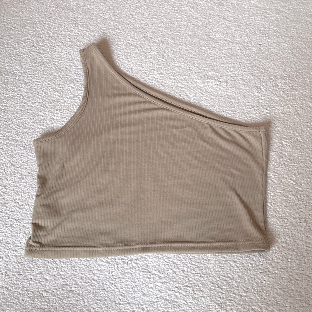 SHEIN mauve color one shoulder top (size L)